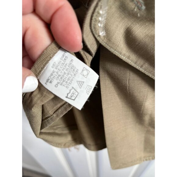 Vtg DKNY Men's Dress Shirt in Tan 16 1/2" 32-33 Sleeve Made In Guatemala - Picture 6 of 9